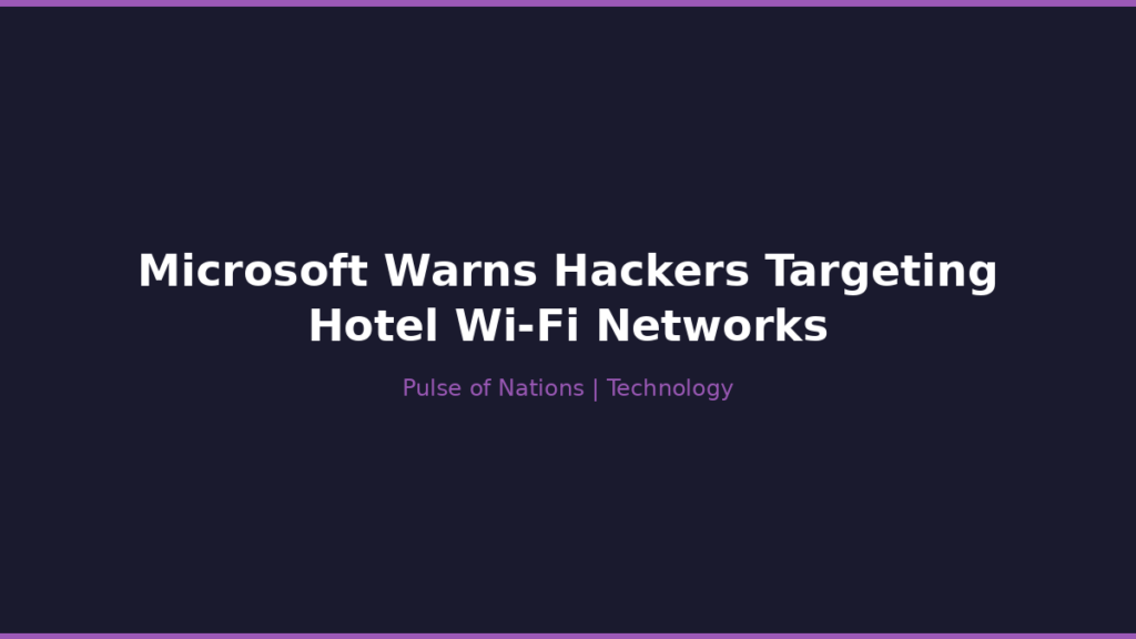 Microsoft Warns Hackers Targeting Hotel Wi-Fi Networks