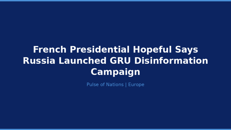 French Presidential Hopeful Says Russia Launched GRU Disinformation Campaign