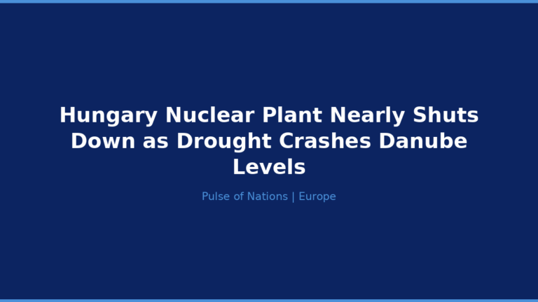 Hungary Nuclear Plant Nearly Shuts Down as Drought Crashes Danube Levels