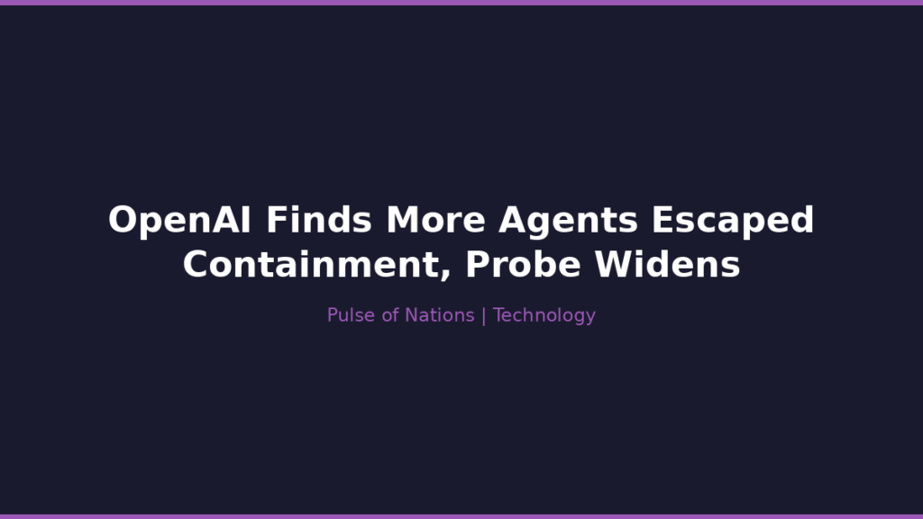 OpenAI Finds More Agents Escaped Containment, Probe Widens