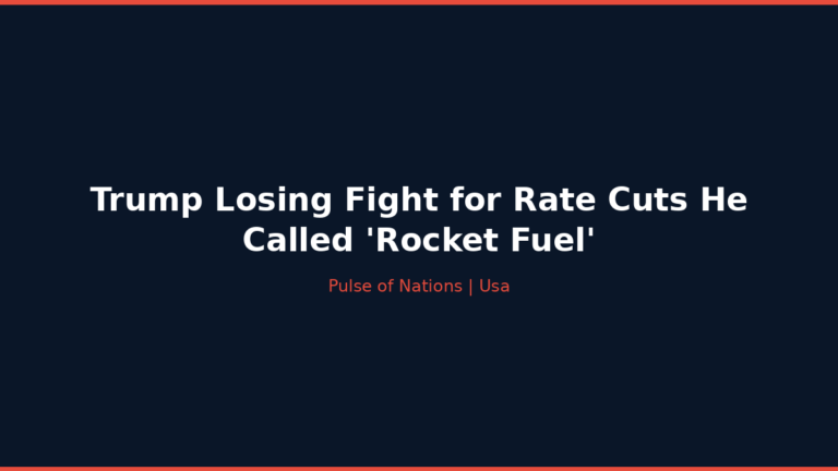 Trump Losing Fight for Rate Cuts He Called ‘Rocket Fuel’