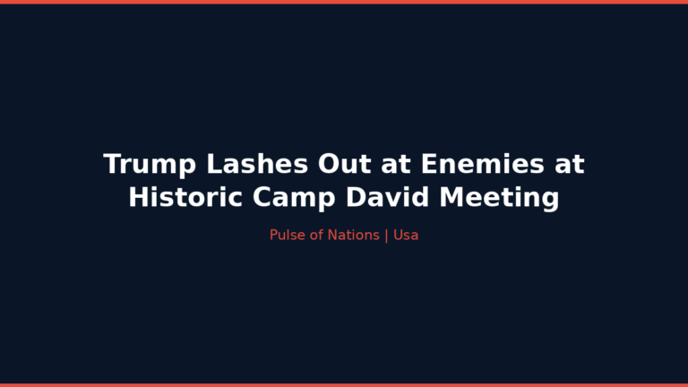 Trump Lashes Out at Enemies at Historic Camp David Meeting