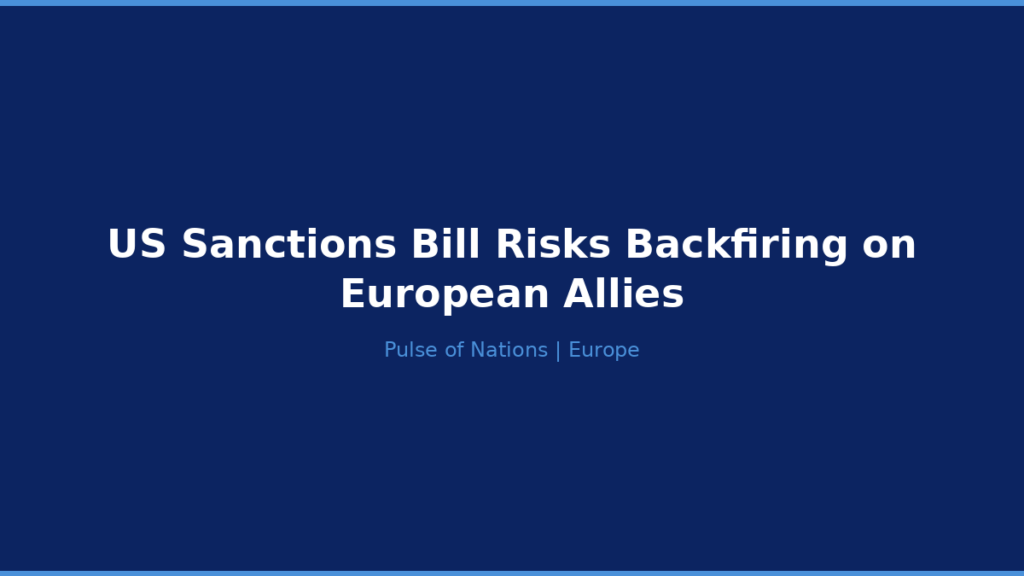 US Sanctions Bill Risks Backfiring on European Allies