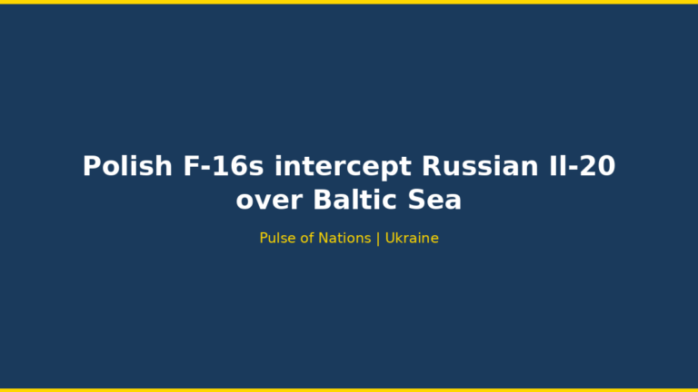 Polish F-16s intercept Russian Il-20 over Baltic Sea