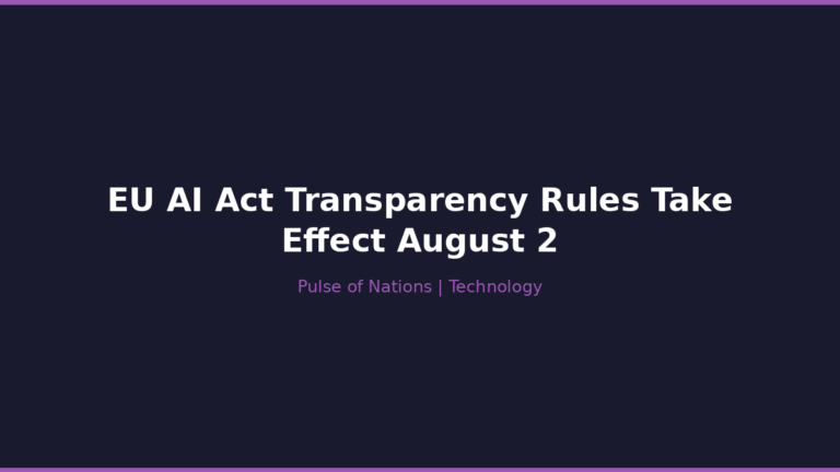 EU AI Act Transparency Rules Take Effect August 2