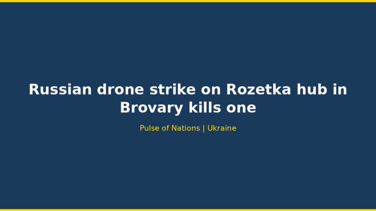 Russian drone strike on Rozetka hub in Brovary kills one