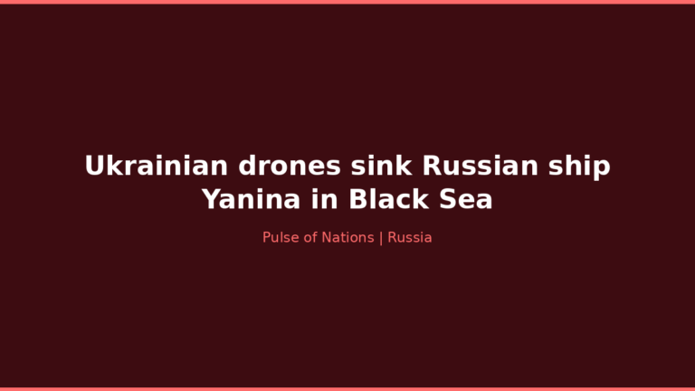 Ukrainian drones sink Russian ship Yanina in Black Sea