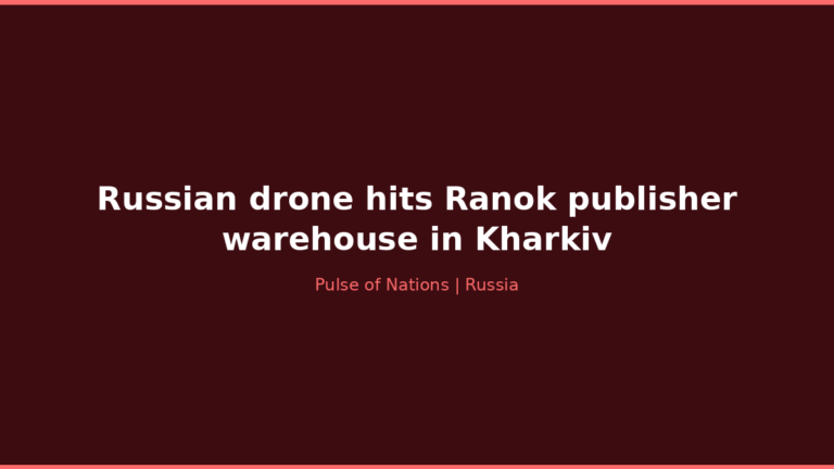 Russian drone hits Ranok publisher warehouse in Kharkiv