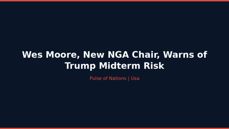Wes Moore, New NGA Chair, Warns of Trump Midterm Risk
