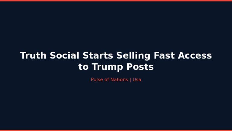 Truth Social Starts Selling Fast Access to Trump Posts