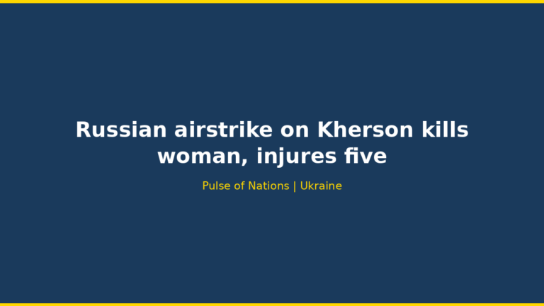 Russian airstrike on Kherson kills woman, injures five