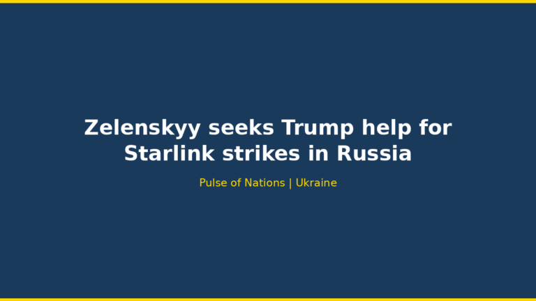 Zelenskyy seeks Trump help for Starlink strikes in Russia