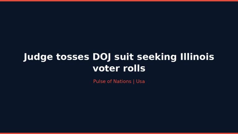 Judge tosses DOJ suit seeking Illinois voter rolls