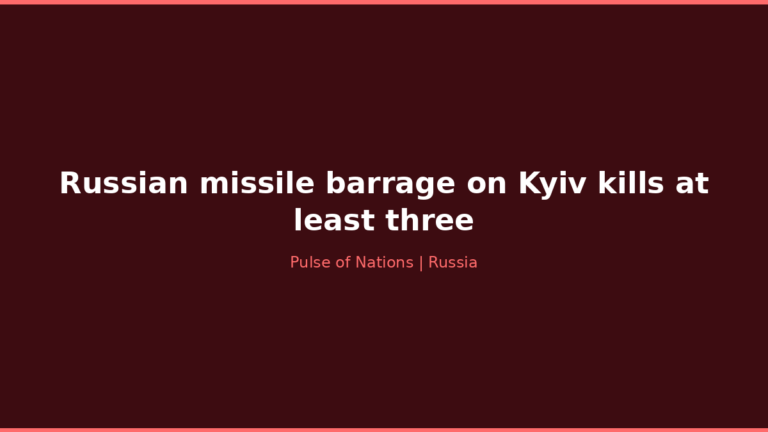 Russian missile barrage on Kyiv kills at least three