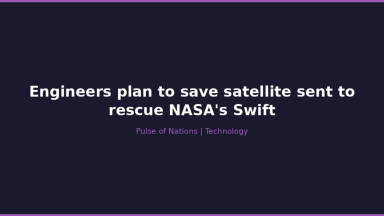 Engineers plan to save satellite sent to rescue NASA’s Swift