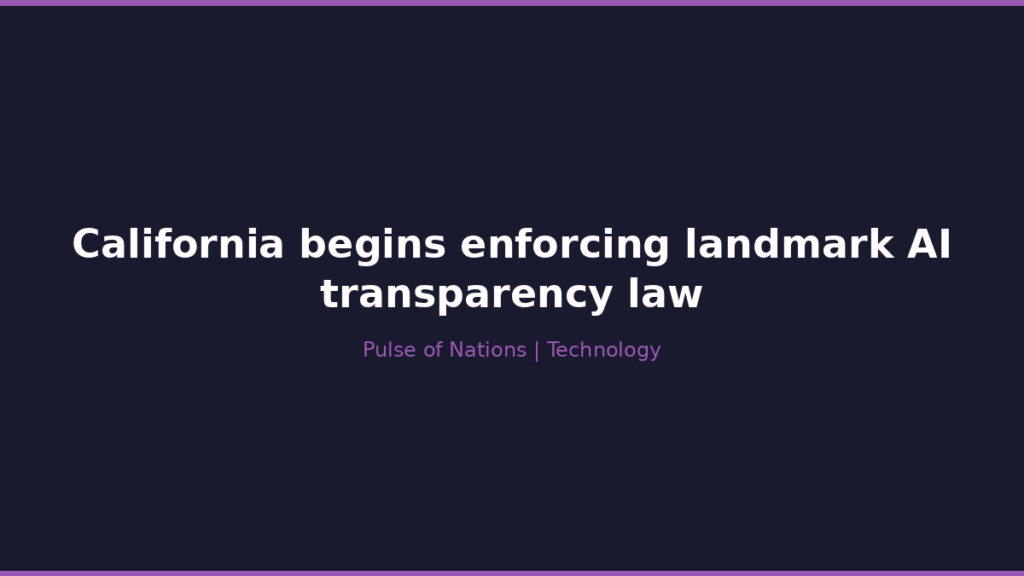 California begins enforcing landmark AI transparency law