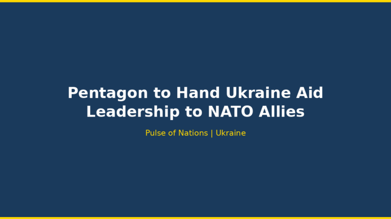 Pentagon to Hand Ukraine Aid Leadership to NATO Allies