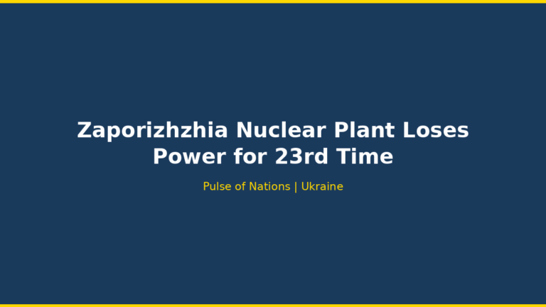 Zaporizhzhia Nuclear Plant Loses Power for 23rd Time