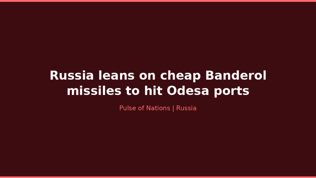 Russia leans on cheap Banderol missiles to hit Odesa ports