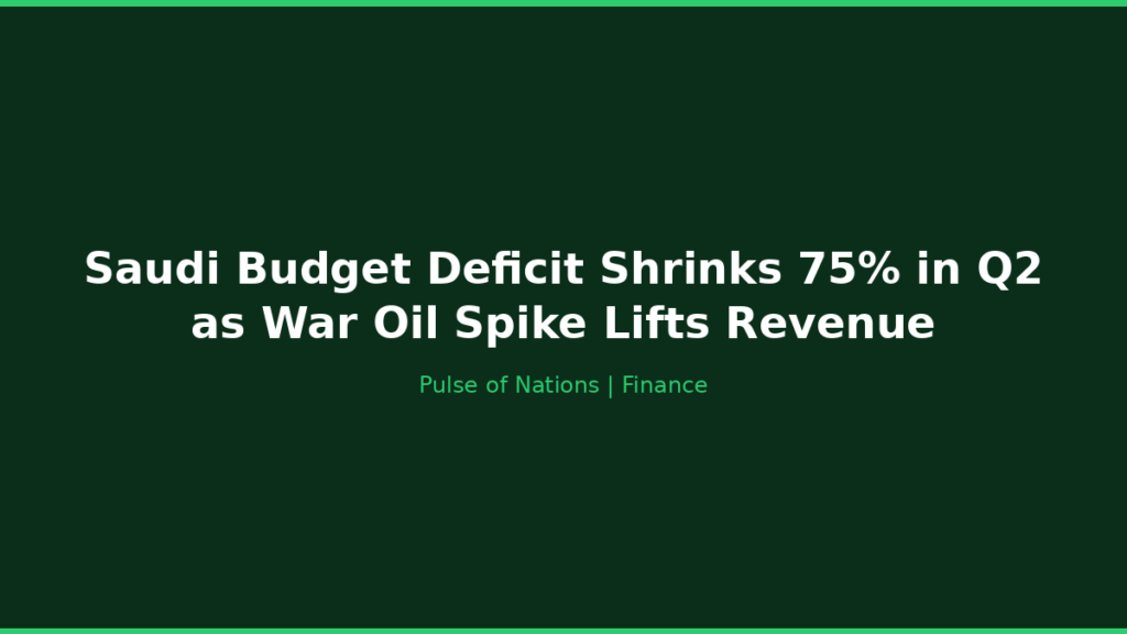 Saudi Budget Deficit Shrinks 75% in Q2 as War Oil Spike Lifts Revenue