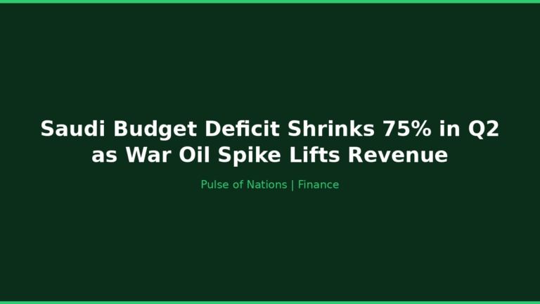 Saudi Budget Deficit Shrinks 75% in Q2 as War Oil Spike Lifts Revenue