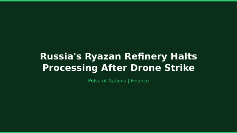 Russia’s Ryazan Refinery Halts Processing After Drone Strike